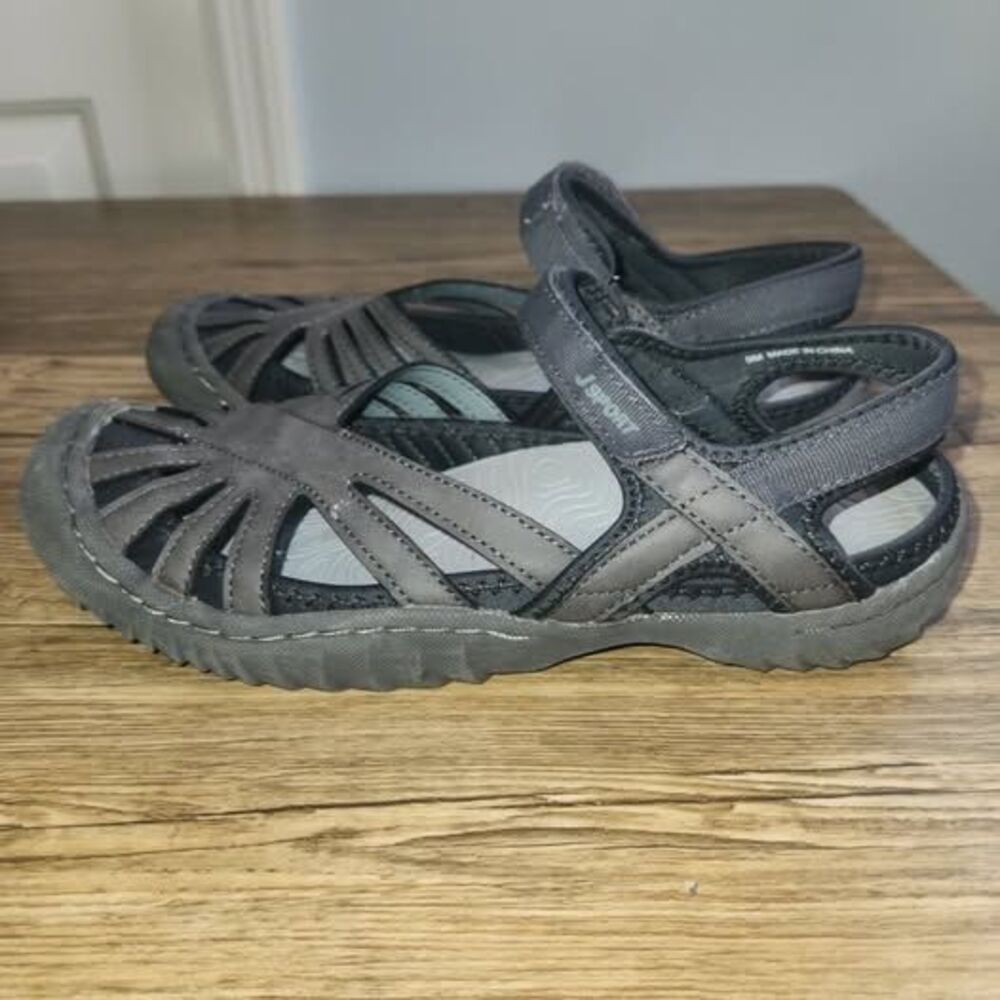Jsport By Jambu Poppy Sandals In Gray, Women's Size 9 Medium